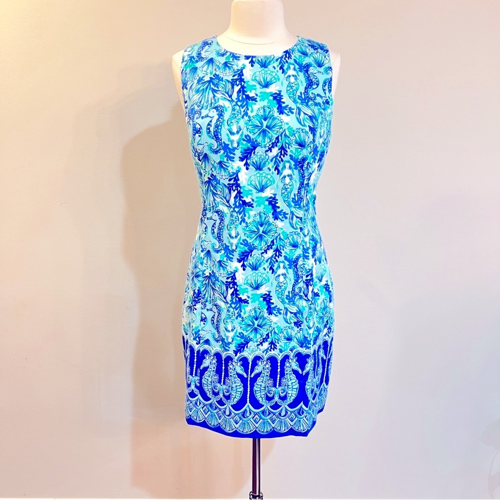 Lilly Pulitzer Mila Shift Dress NWT Sea Glass Aqua – Size 14 – Bra-Friendly